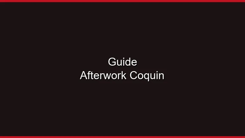 Guide de l'afterwork coquin