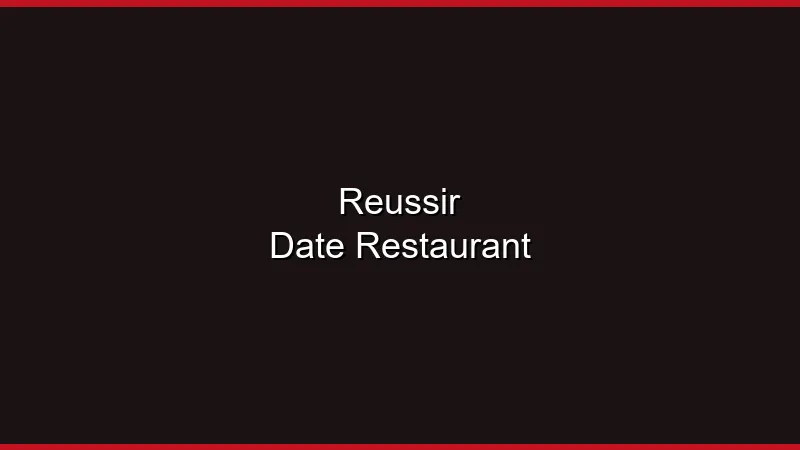 Réussir un date au restaurant
